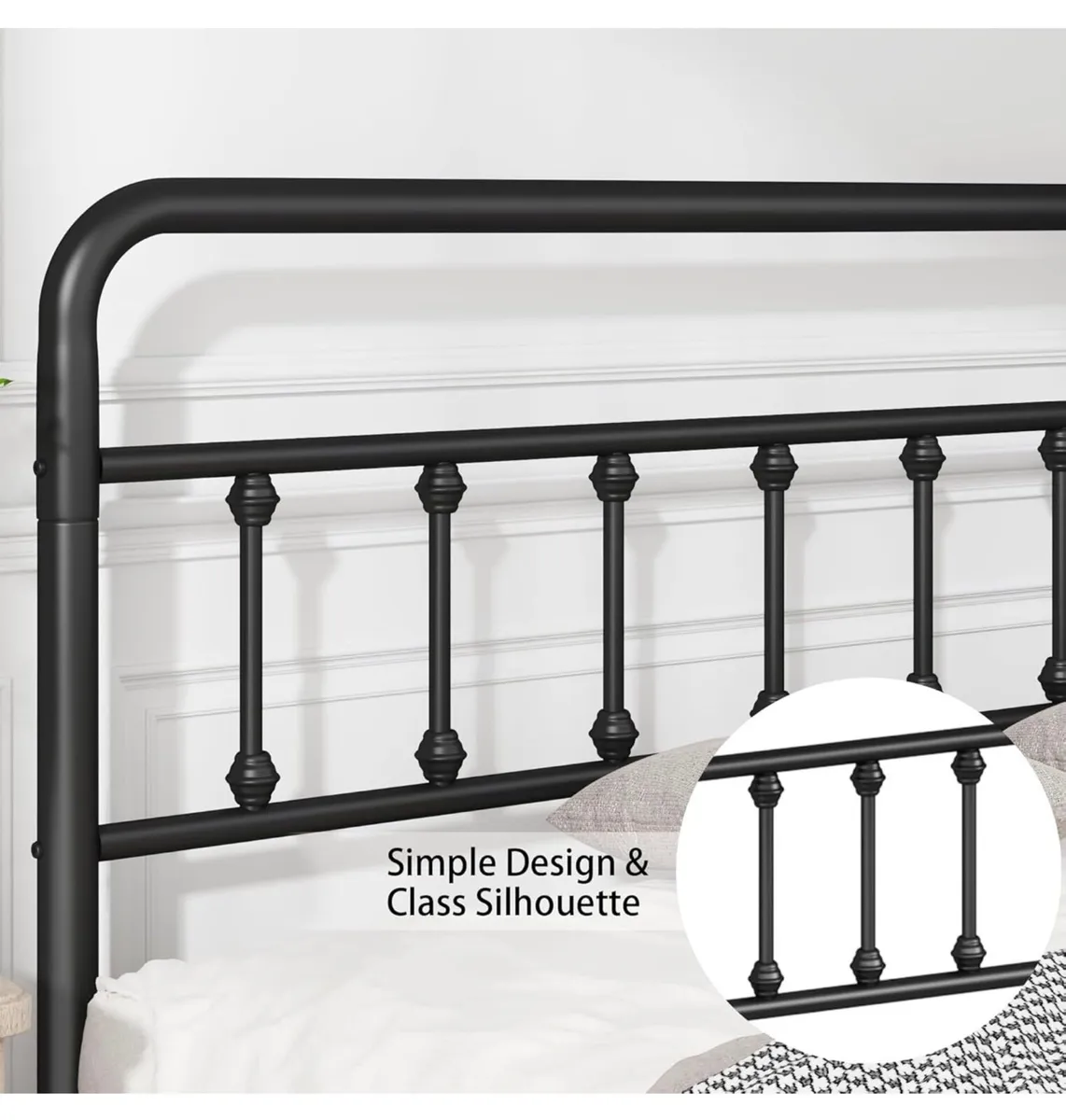 5ft Metal Bed Frame with Victorian Vintage Style - Image 2