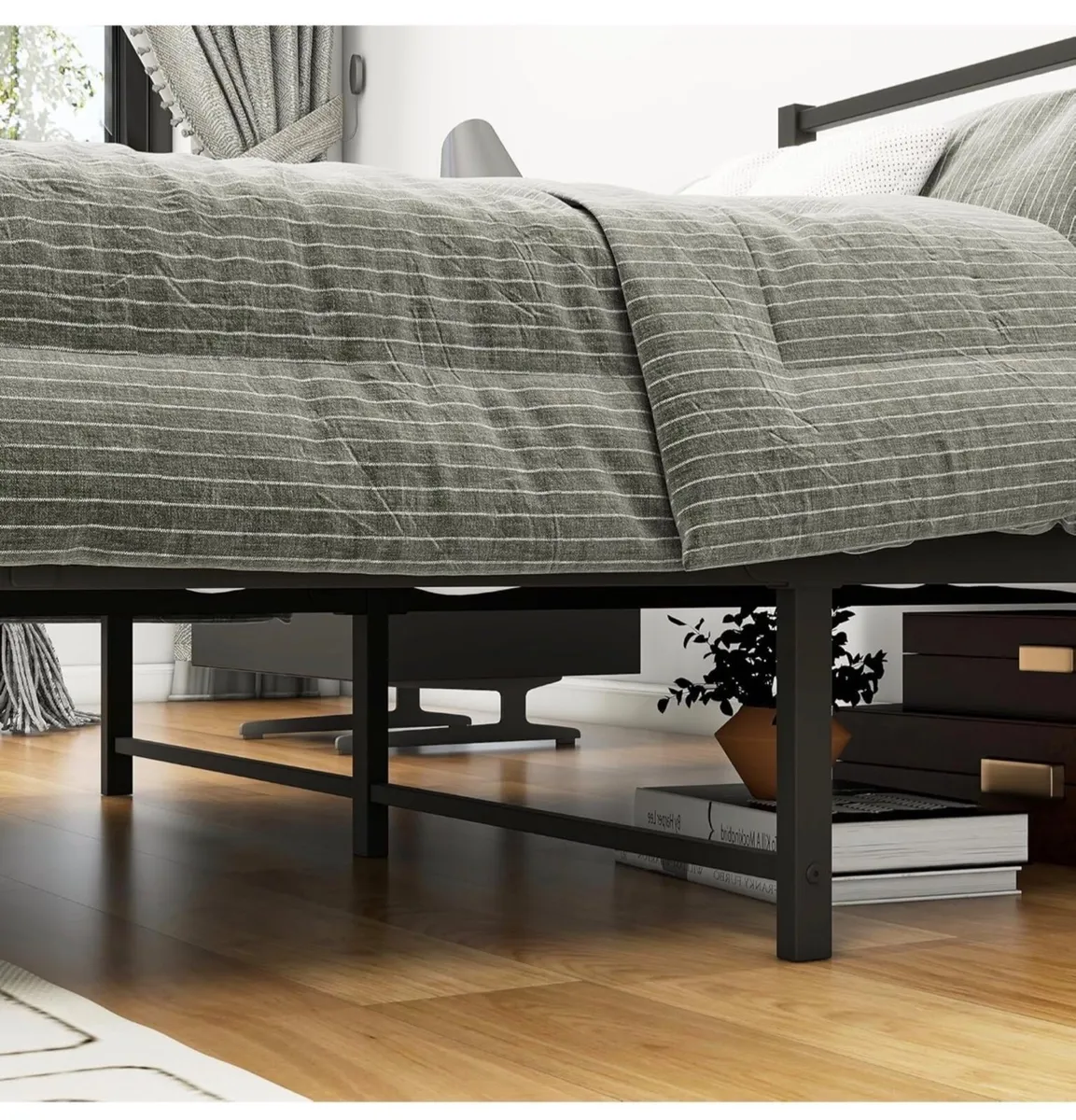 King Size Bed Frame with Storage, 5ft Kingsize Bed - Image 4