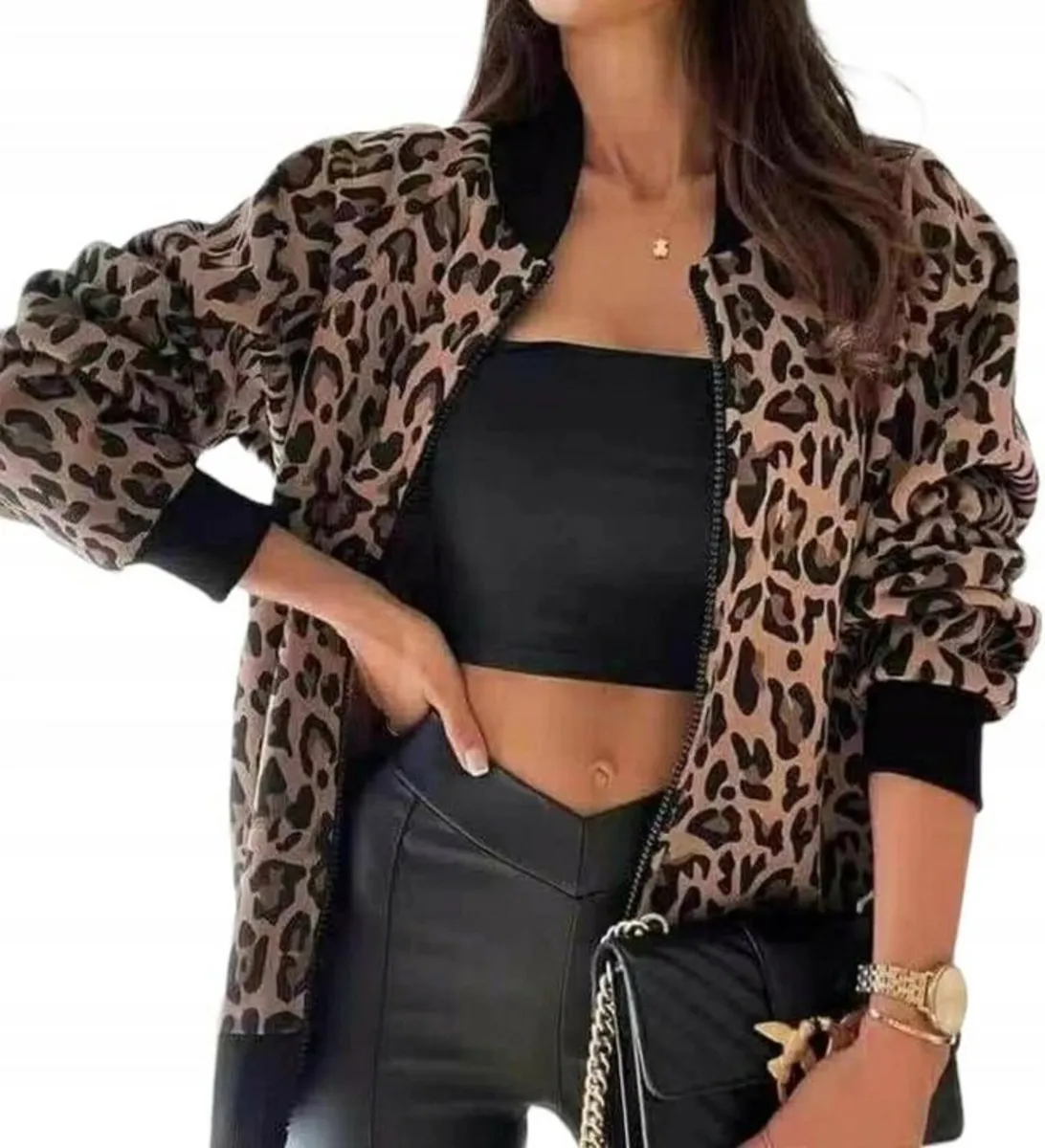 Zebra,animal patern zipped sweatshirt XS-L - Image 2