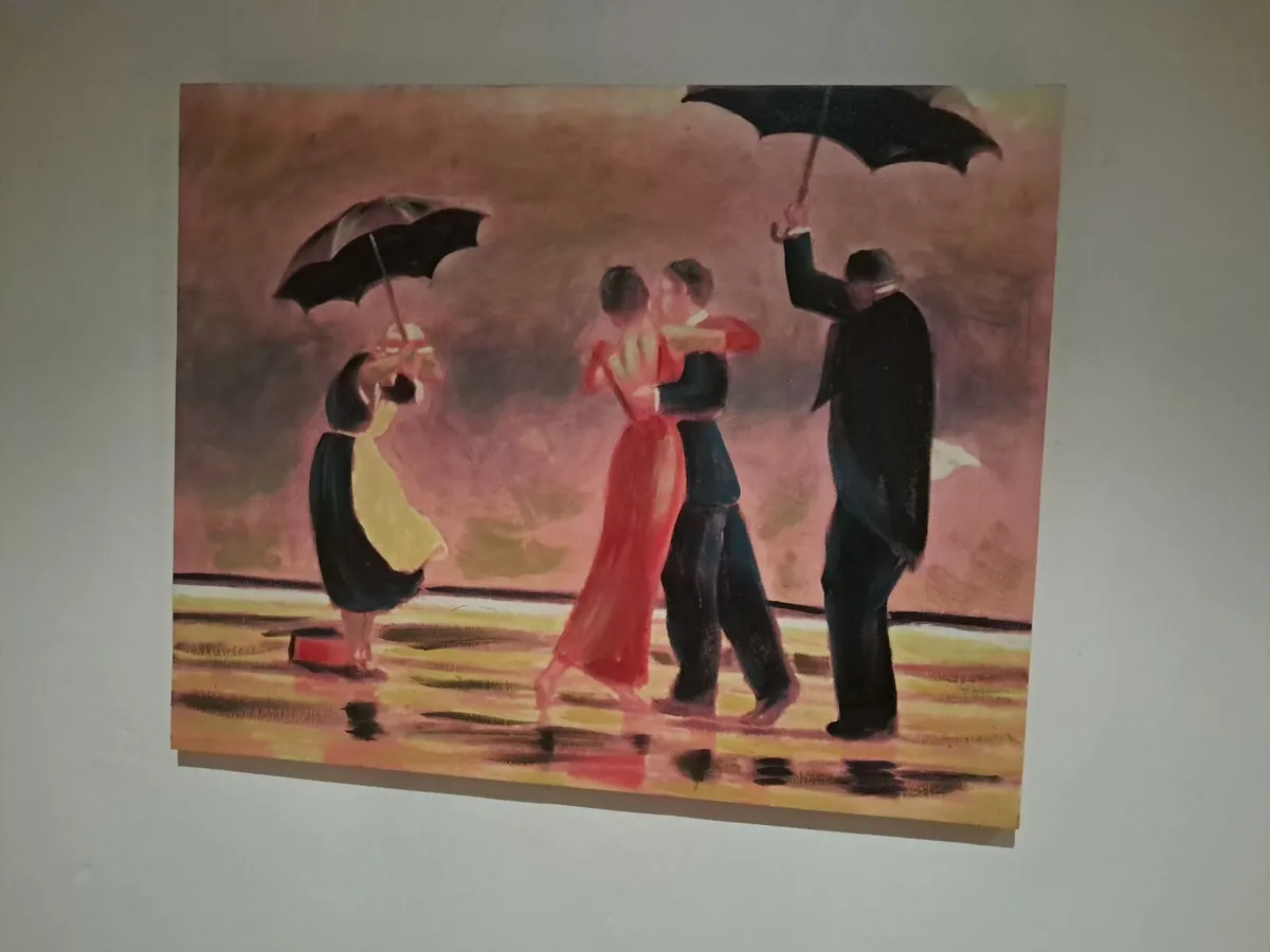 Spanish Street Painting Dancing in the Rain - Image 2