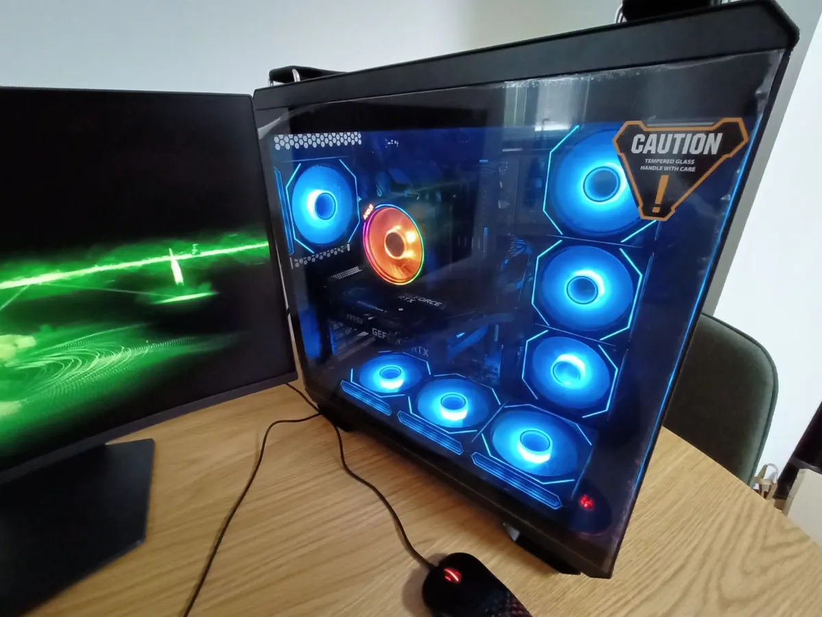 Gaming PC Full setup with monitor mouse keyboard - Image 3
