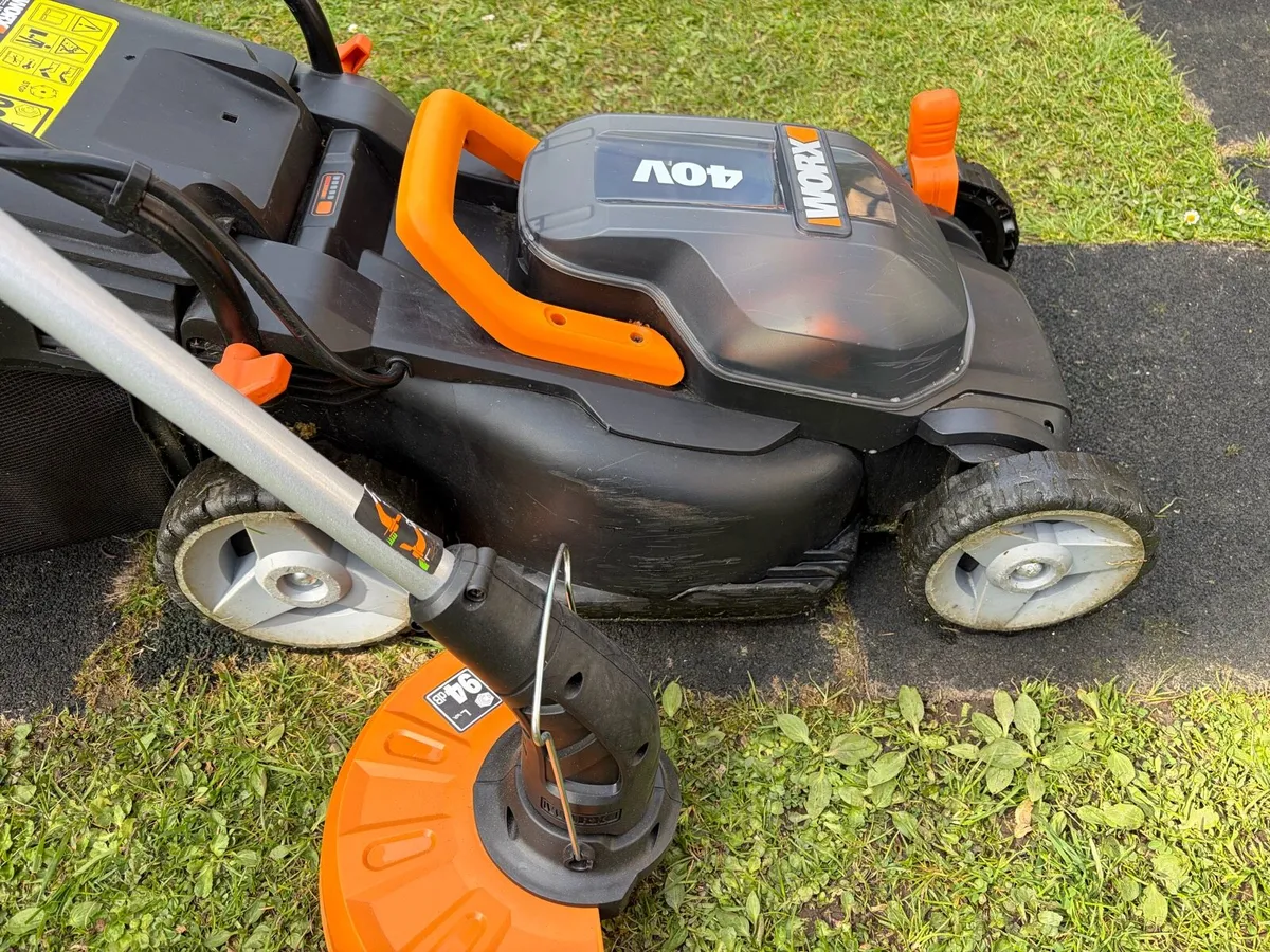 WORX Lawnmower and Strimmer - Image 2
