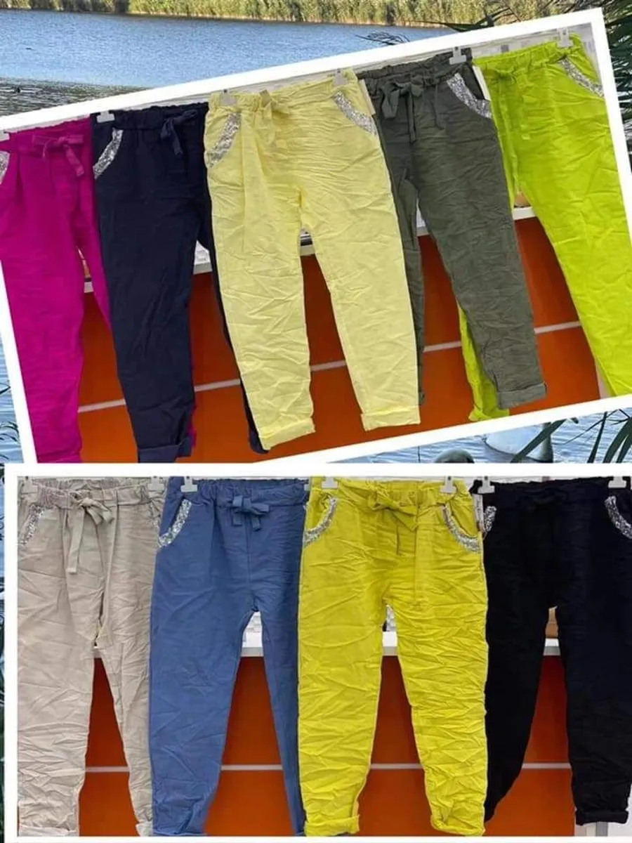 ladies italian stretch trousers 10/16 - Image 2