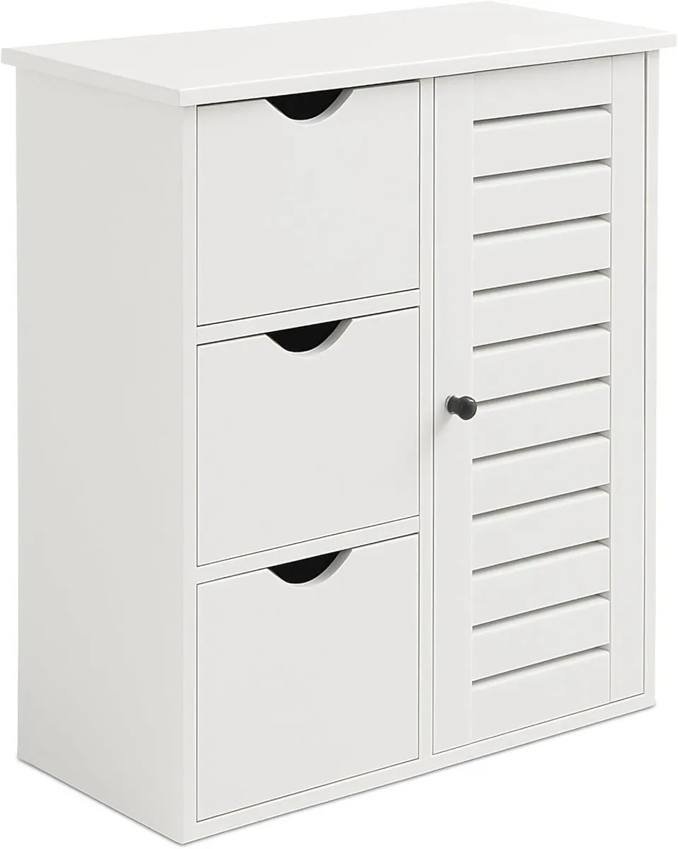 bathroom cabinet HxWxD: 80 x 60 30 cm 3 drawers - Image 1