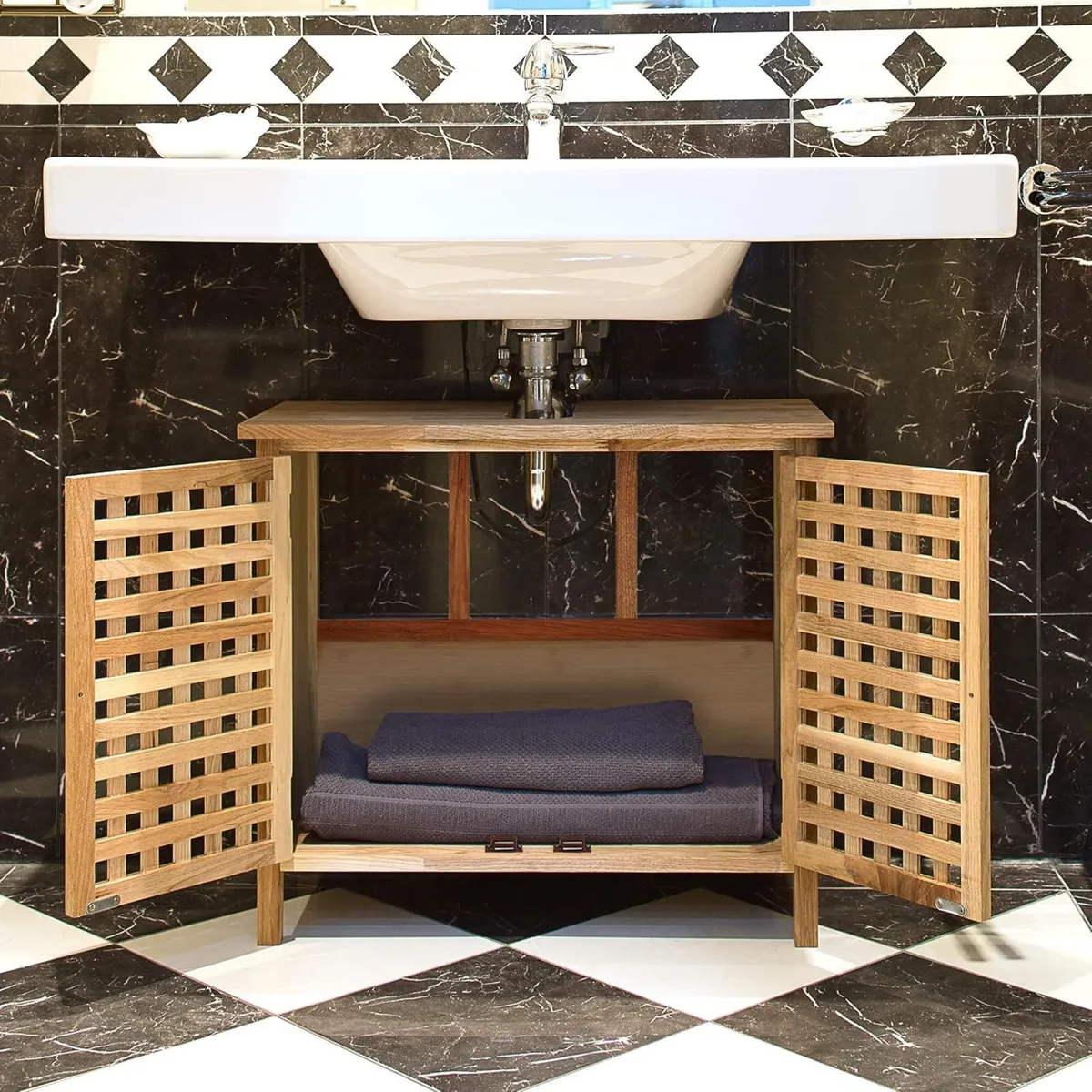 Washbasin Base Cabinet HxWxD: 61 x 66 30 cm 1 - Image 2