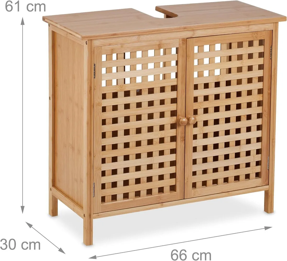 Washbasin Base Cabinet HxWxD: 61 x 66 30 cm 1 - Image 3
