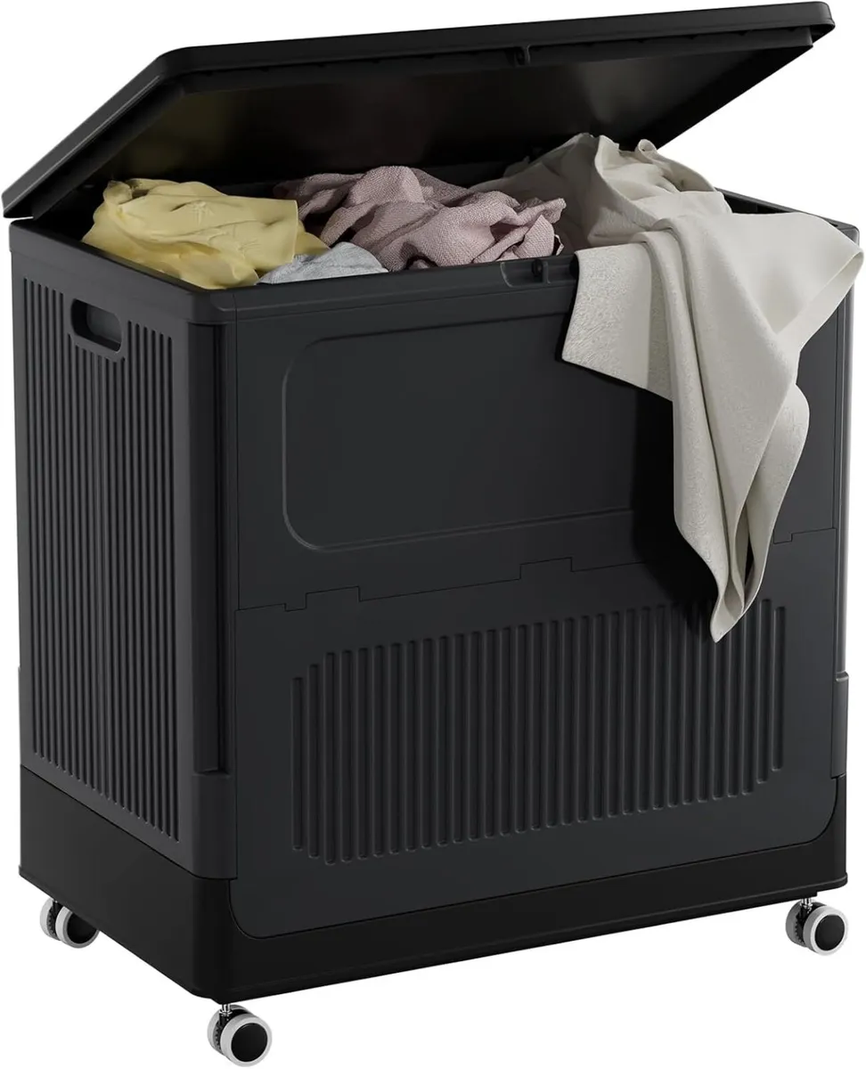 Large Laundry Basket with Lids 130L Washing - Image 1