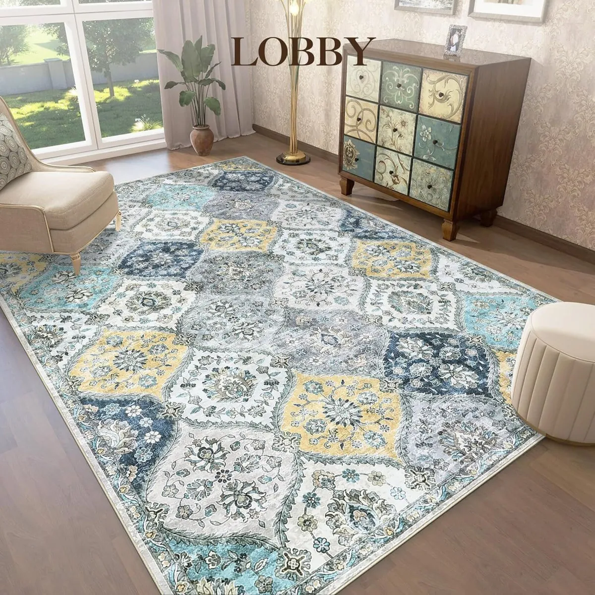 Vintage Floral Rug Living Room 200x290 cm - Image 2