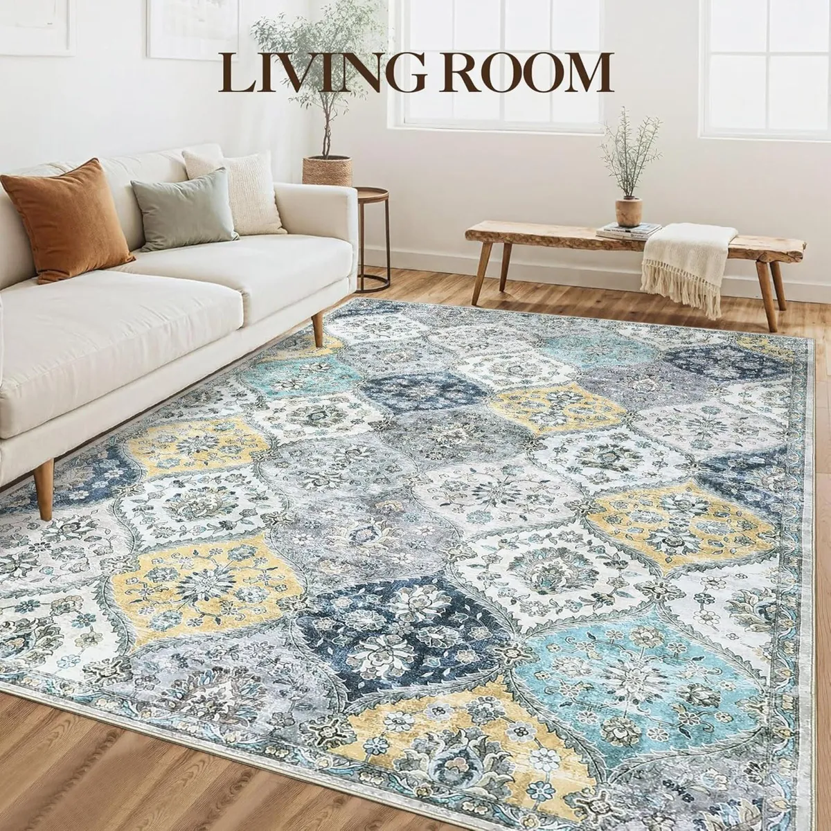 Vintage Floral Rug Living Room 200x290 cm - Image 3