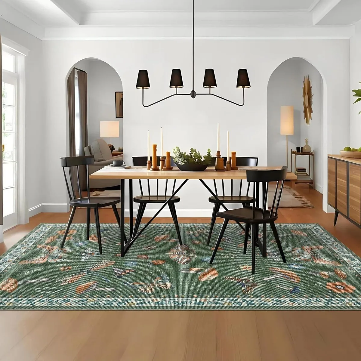 Mushroom Rug for Living Room 200x290 cm Butterfly - Image 3