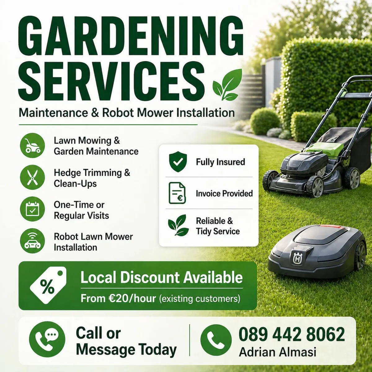 Gardening Services – Maintenance & Robot Mower