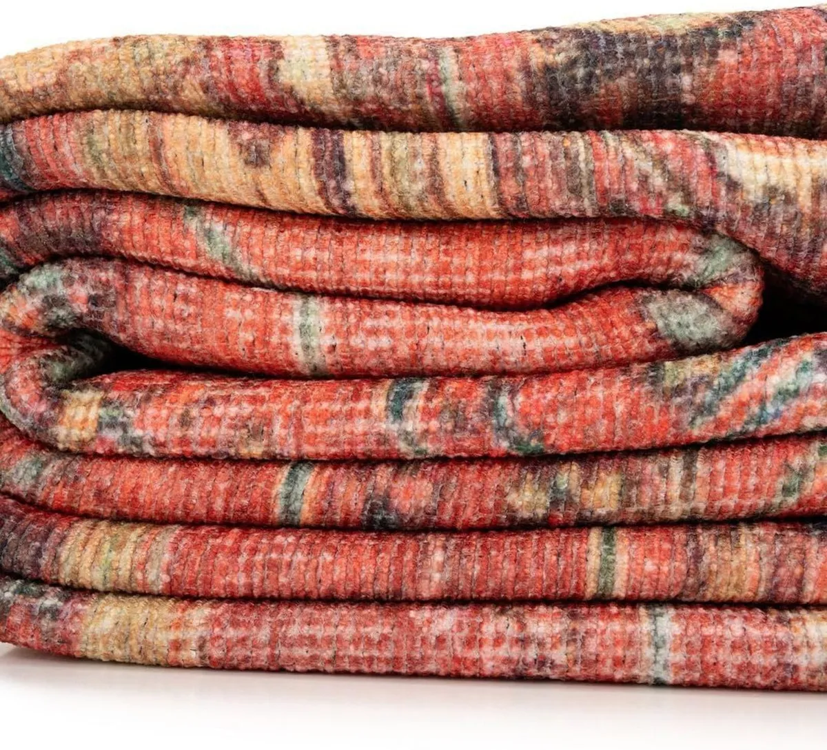 Washable Classic Red Smooth Texture Rugs Kashan - Image 4