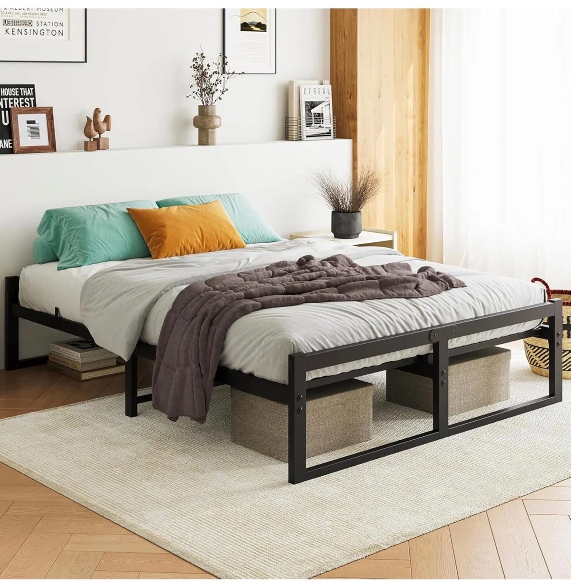 King Size Metal Bed Frame Platform - Image 3