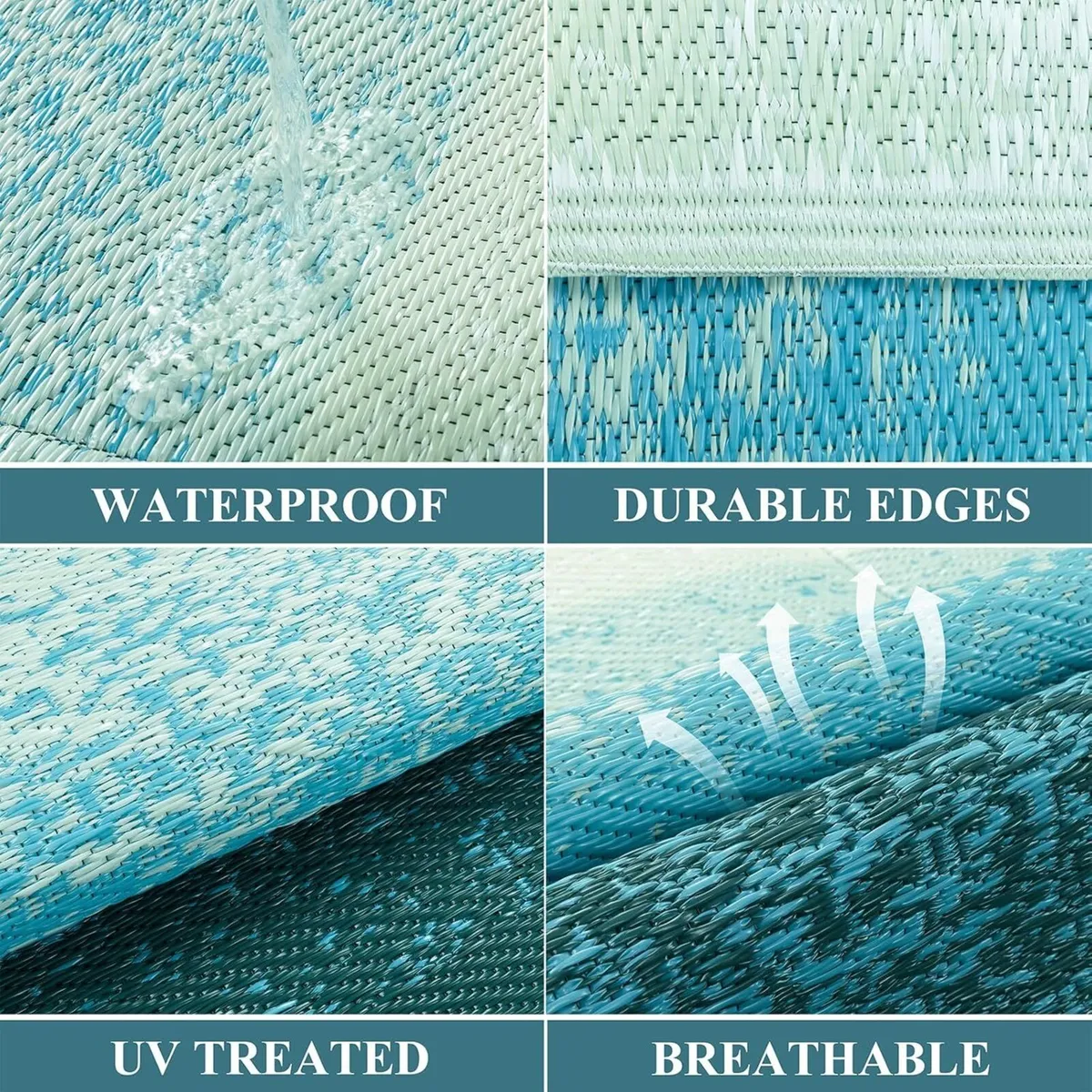 Outdoor Rug Waterproof 240 x 300 cm Reversible - Image 3