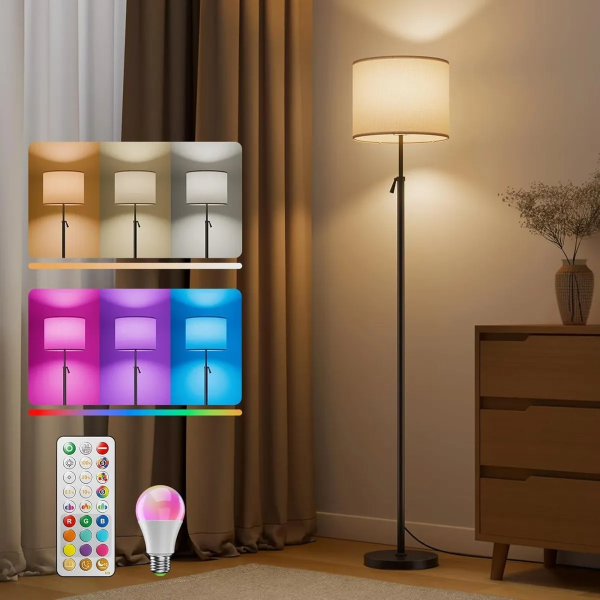 LED Floor Lamp for Living Room Adjustable - Image 1