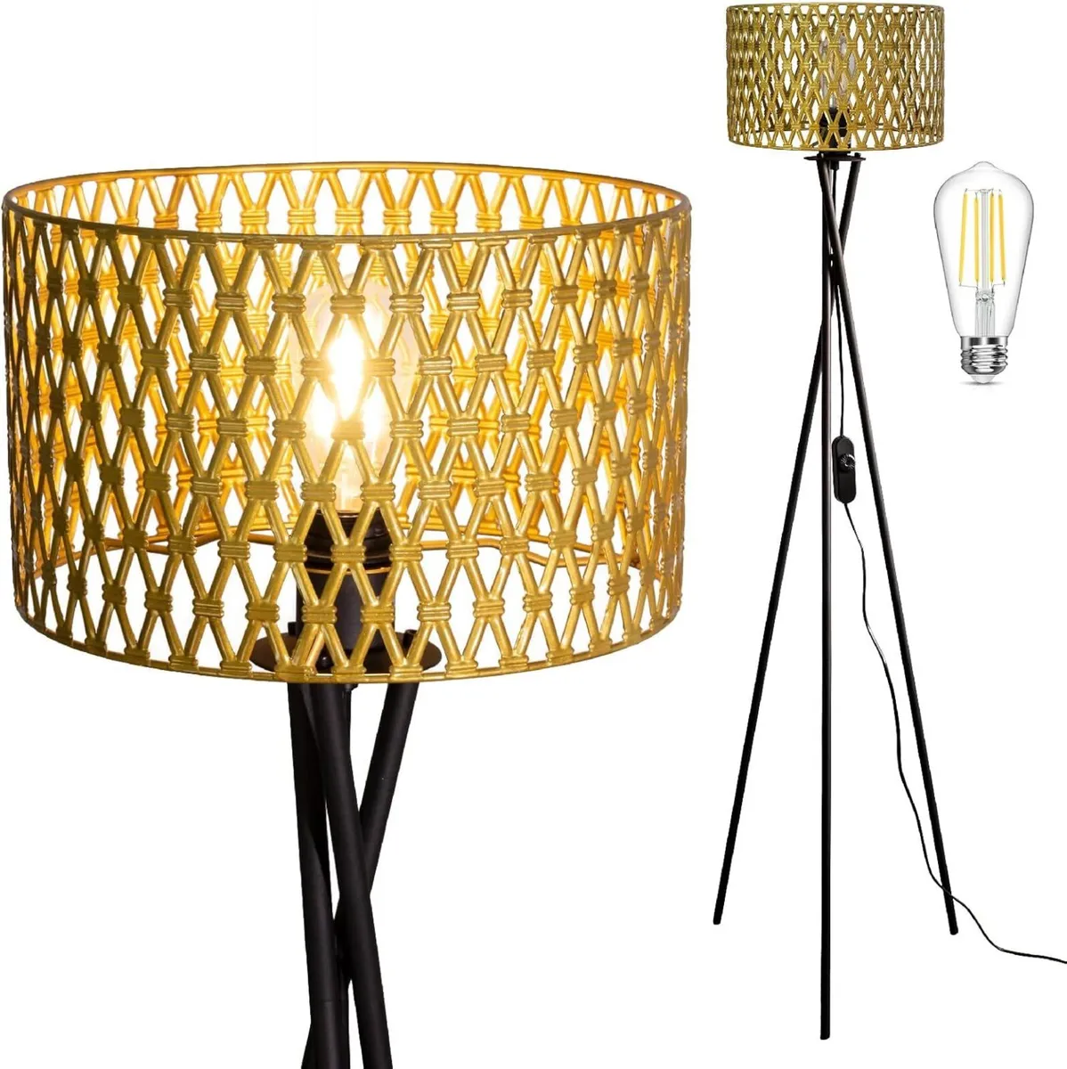 Modern Tripod Floor Lamp with Interchangeable - Image 1