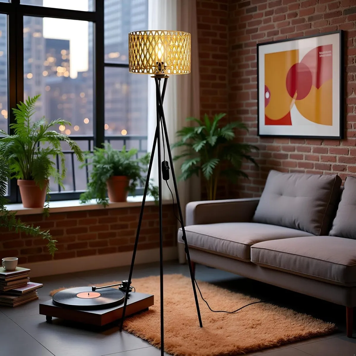 Modern Tripod Floor Lamp with Interchangeable - Image 4
