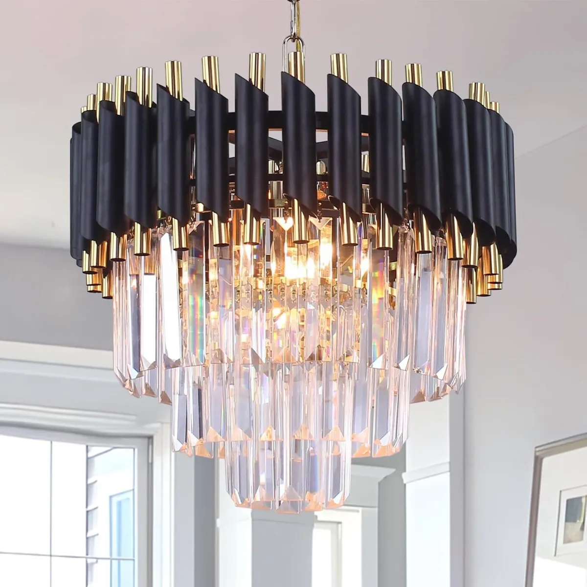 Modern Crystal Chandeliers 3-Tier Chandelier - Image 1