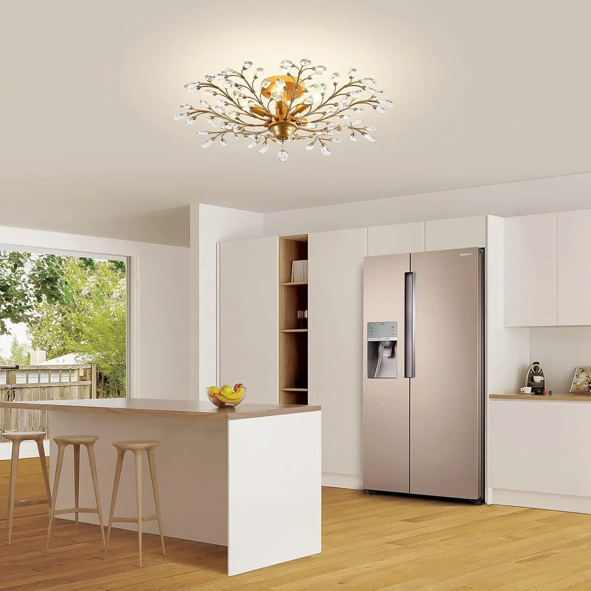 Vintage K9 Clear Crystal Chandeliers Ceiling - Image 2