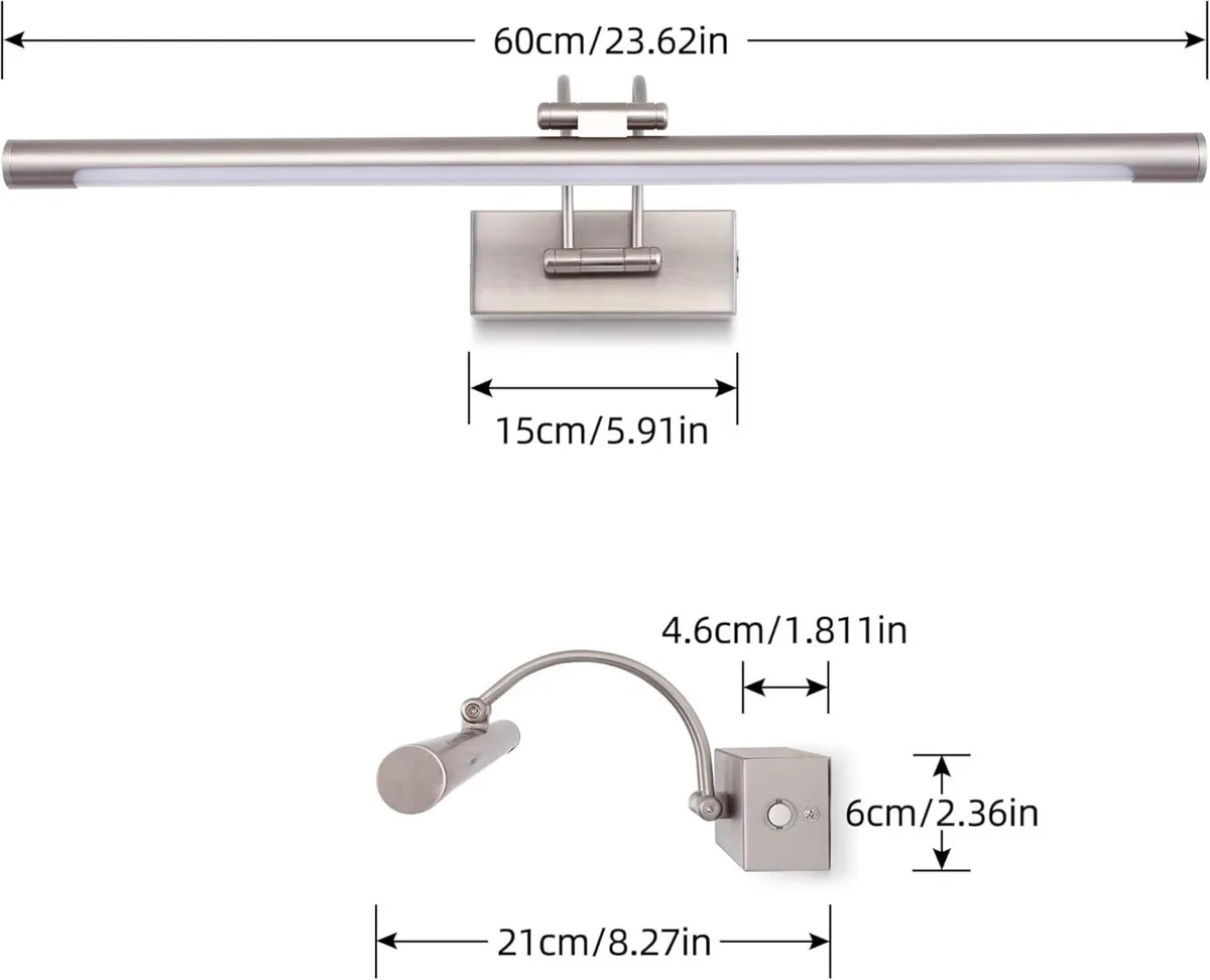 Dimmable LED Bathroom Vanity Light Fixture 12W - Image 3
