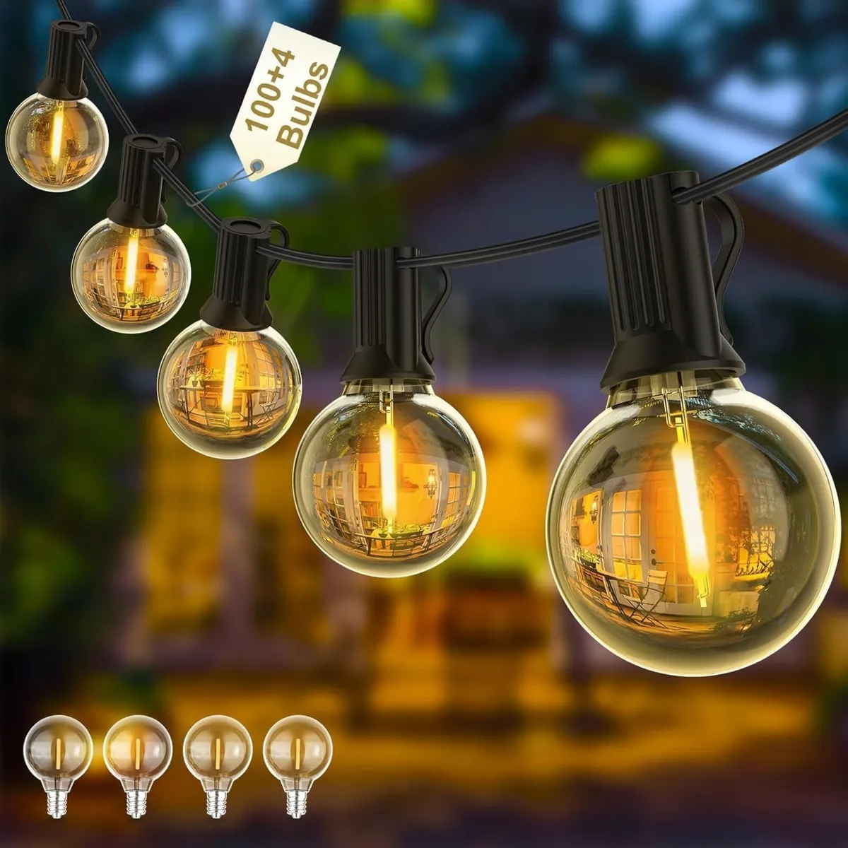 Festoon Lights Outdoor 200FT Mains Powered - Image 1