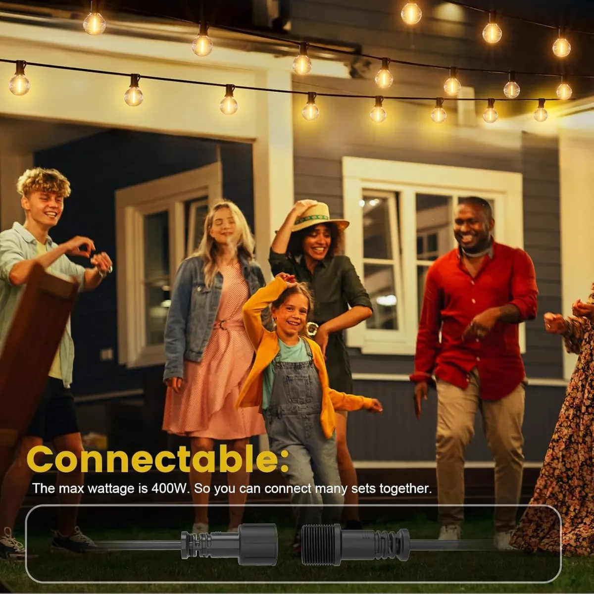 Festoon Lights Outdoor 200FT Mains Powered - Image 4