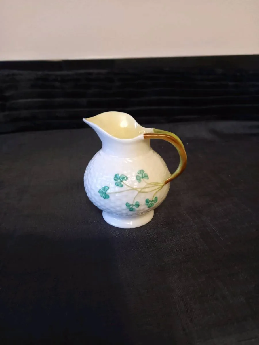 Small Belleek China Cream Jug - Image 1