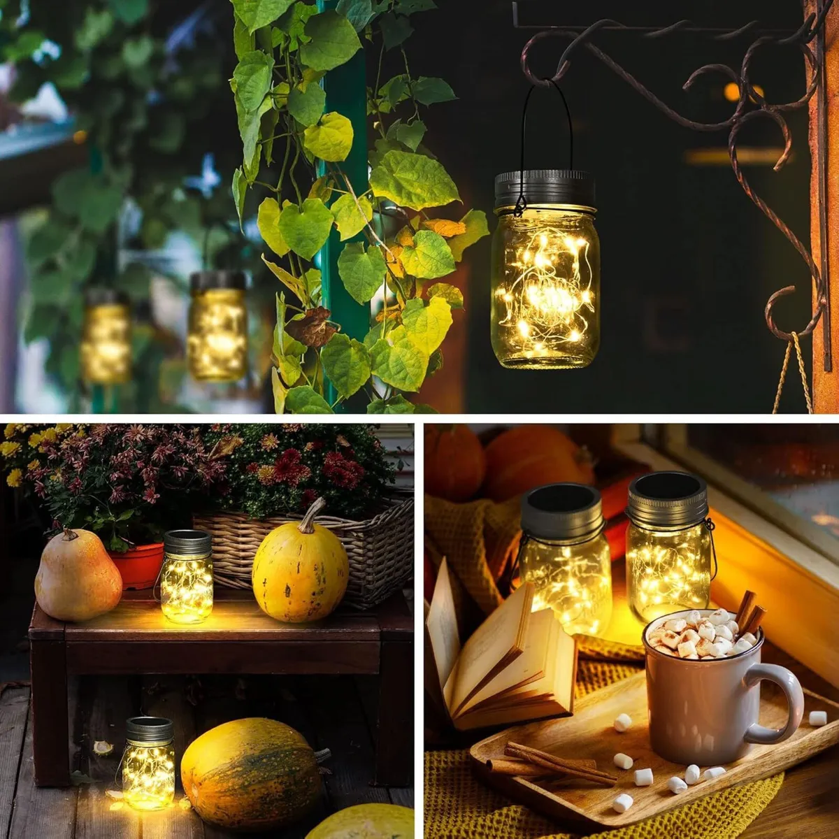 Hanging Solar Mason Jar Lights 6 Pack 30 Led - Image 4