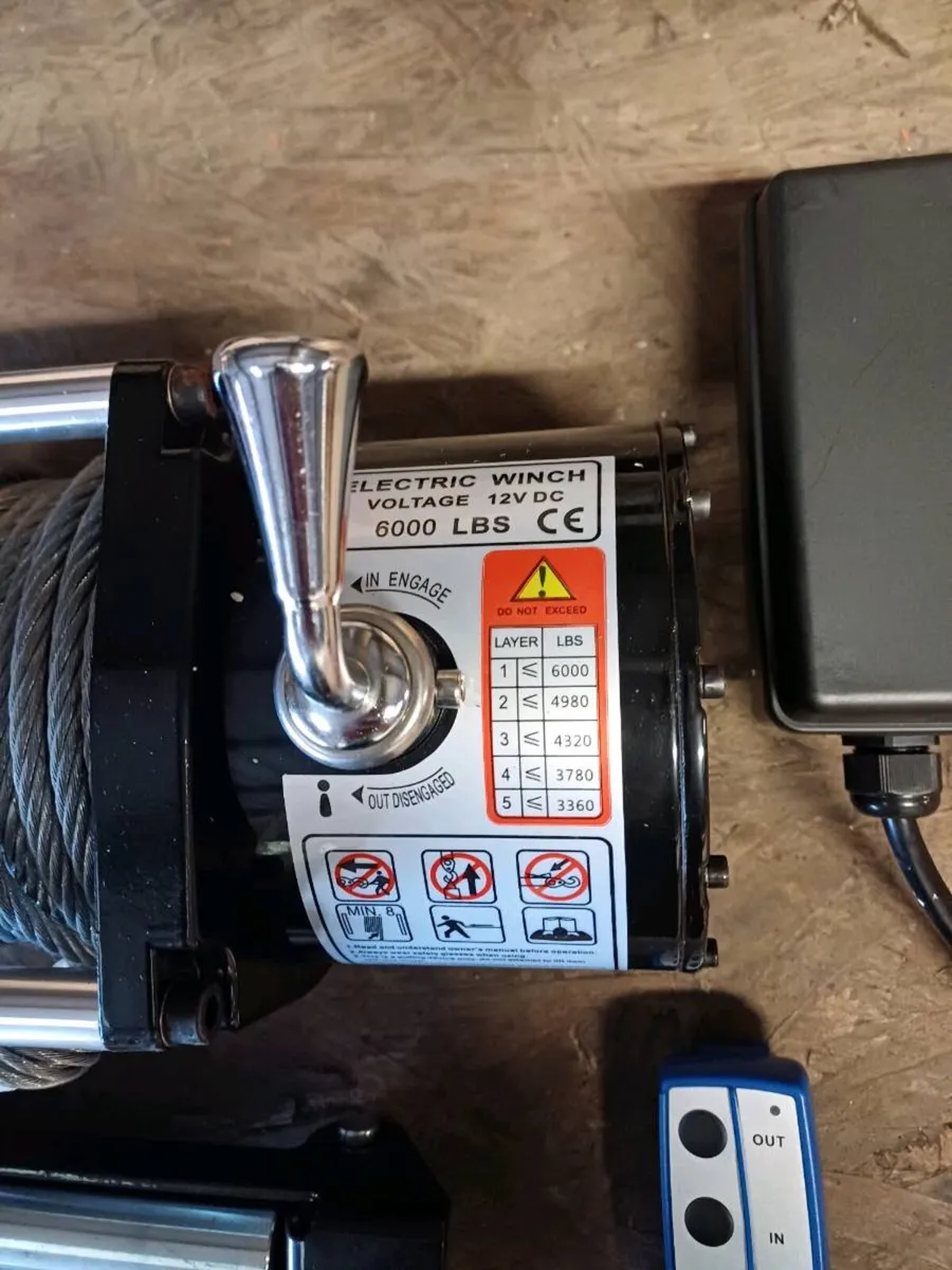 6000lb 12V Electric Winch - Image 3