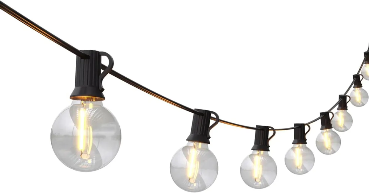 Festoon Lights Outdoor 50 LED Bulbs 30M Warm - Image 3