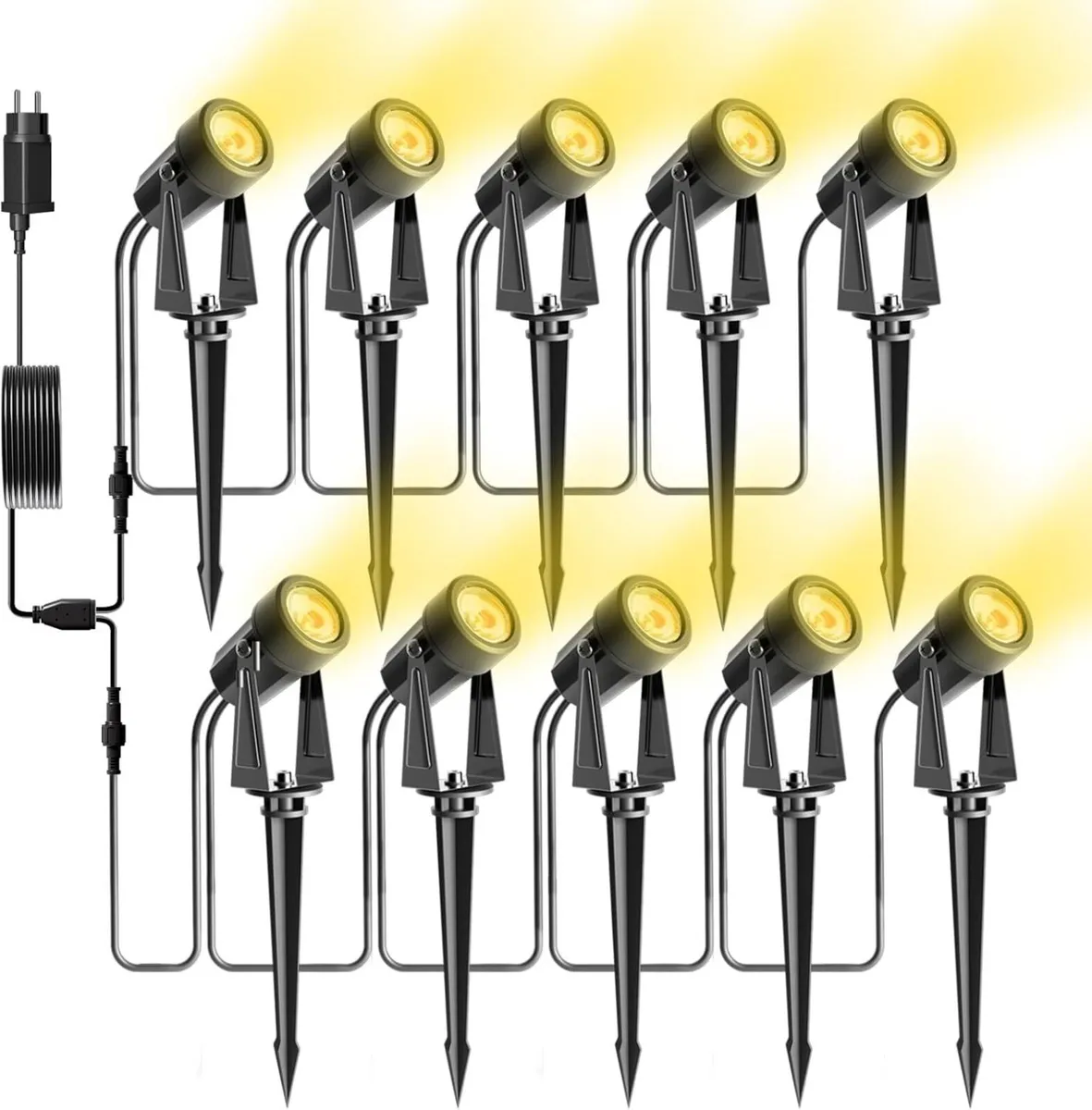 Garden Spotlights Mains Powered 105FT/32M - Image 1