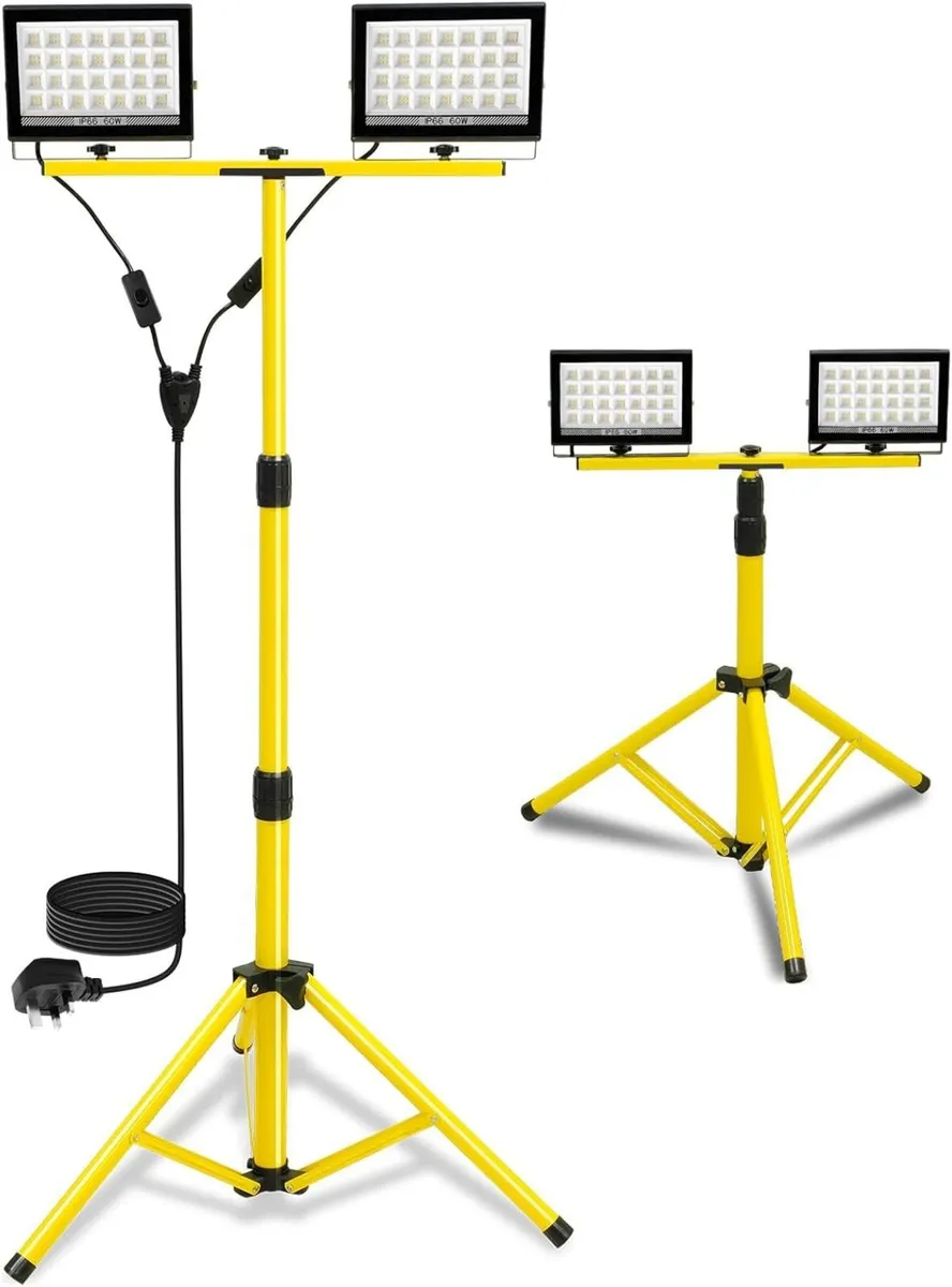 11000Lumen LED Work Light with Stand 2 Adjustable - Image 1