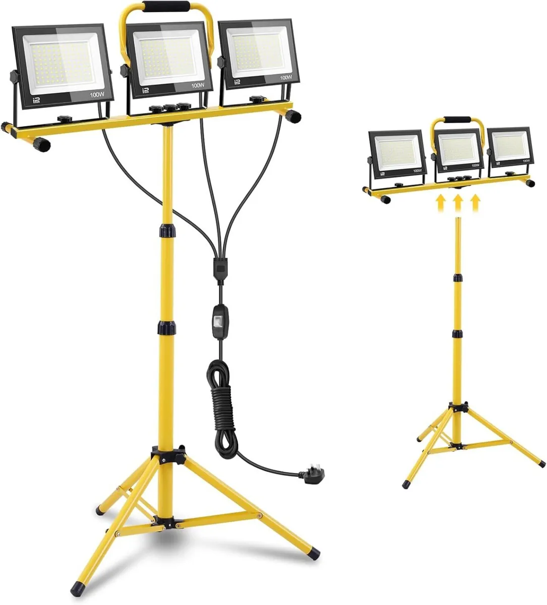 LED Work Light 300W with Tripod Triple Heads - Image 1