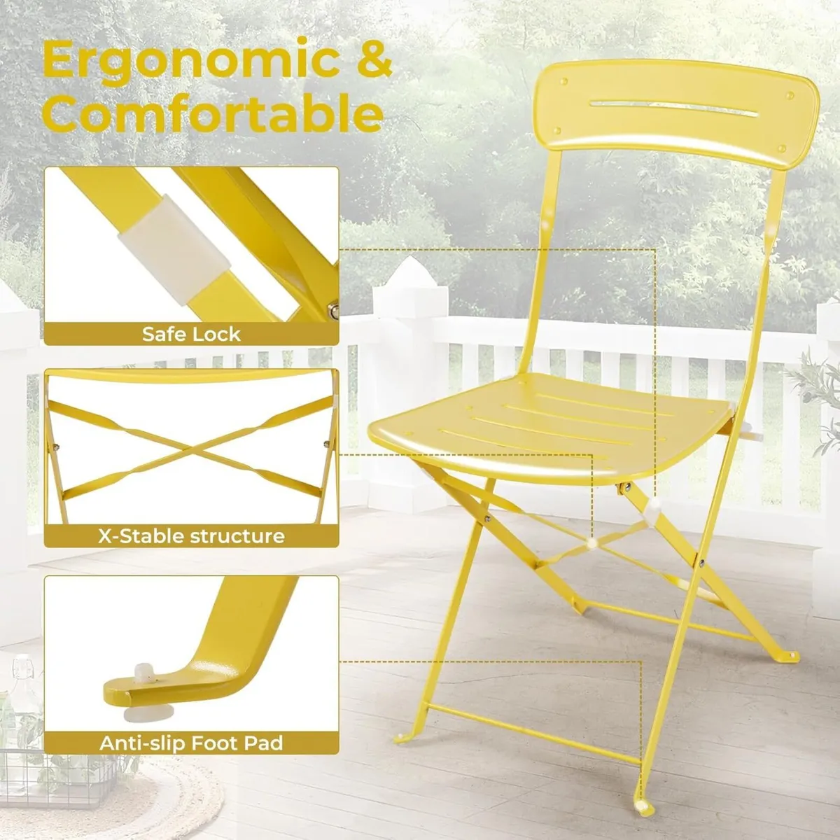 n Garden Furniture Set Outdoor Bistro Table and - Image 4