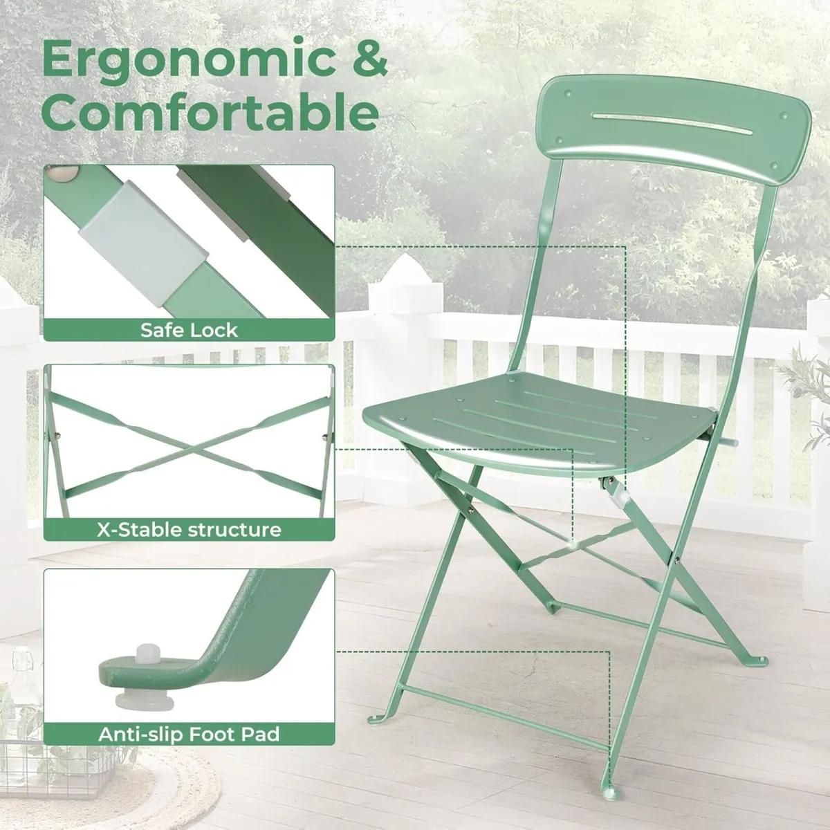 n Garden Furniture Set Outdoor Bistro Table and - Image 4