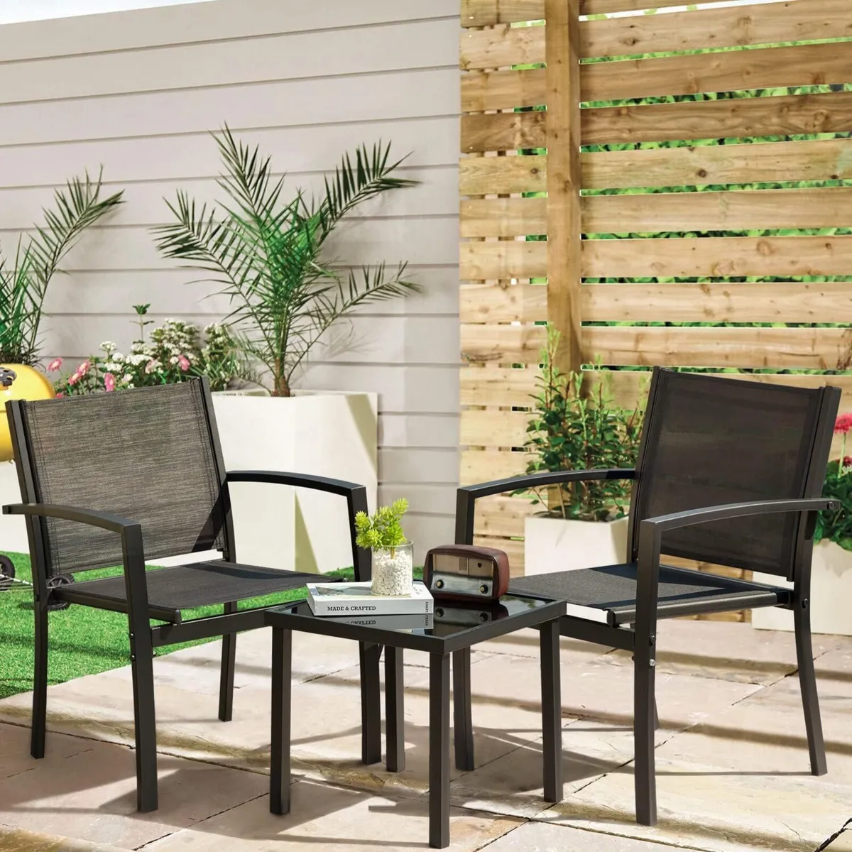 3 Piece Patio Furniture Outdoor Bistro Set - Image 1