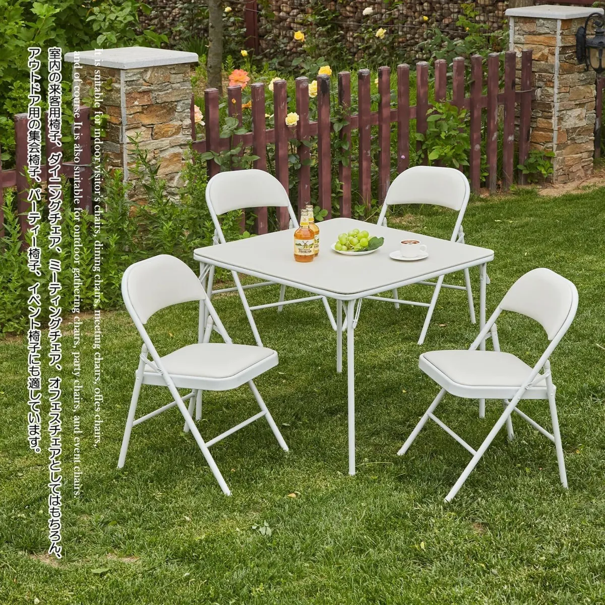 4-Pack Vinyl-Padded Folding Chair Metal Frame - Image 2