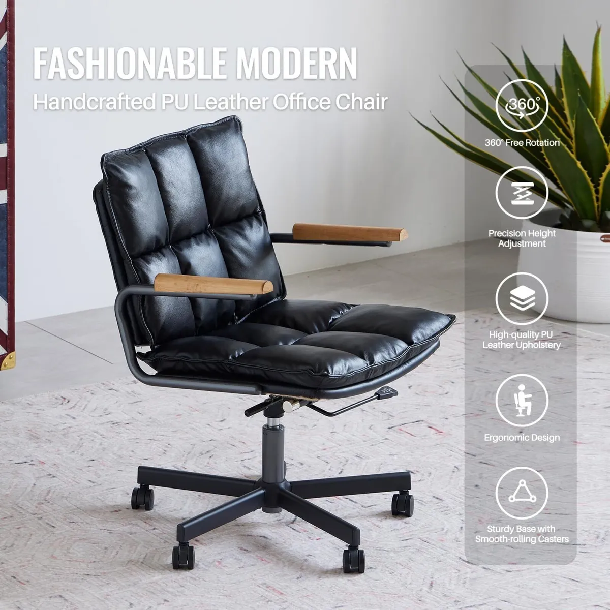 Home Office Chair Ergonomic Mid-Century Modern - Image 3