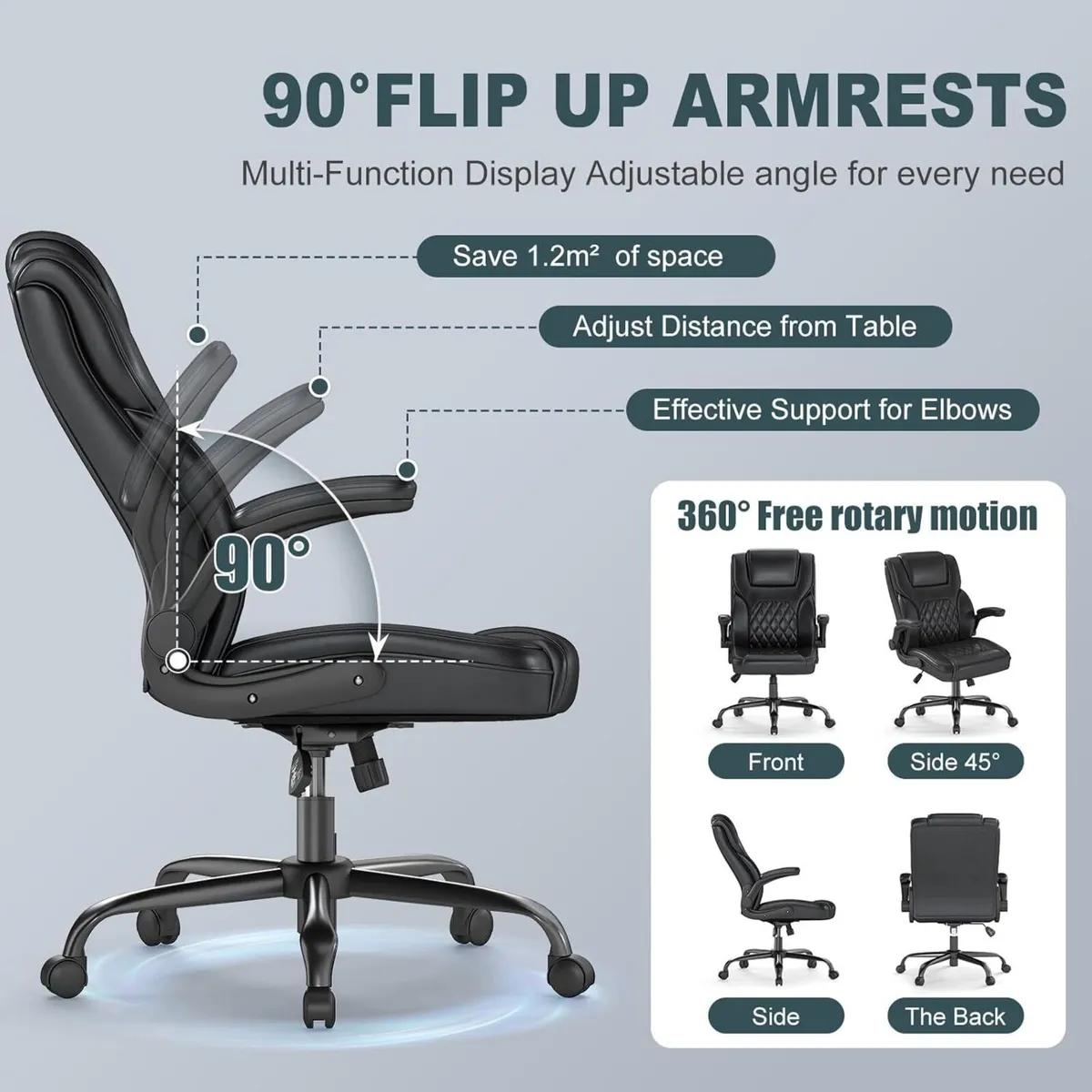 Executive Office Chair Ergonomic Leather Desk - Image 4