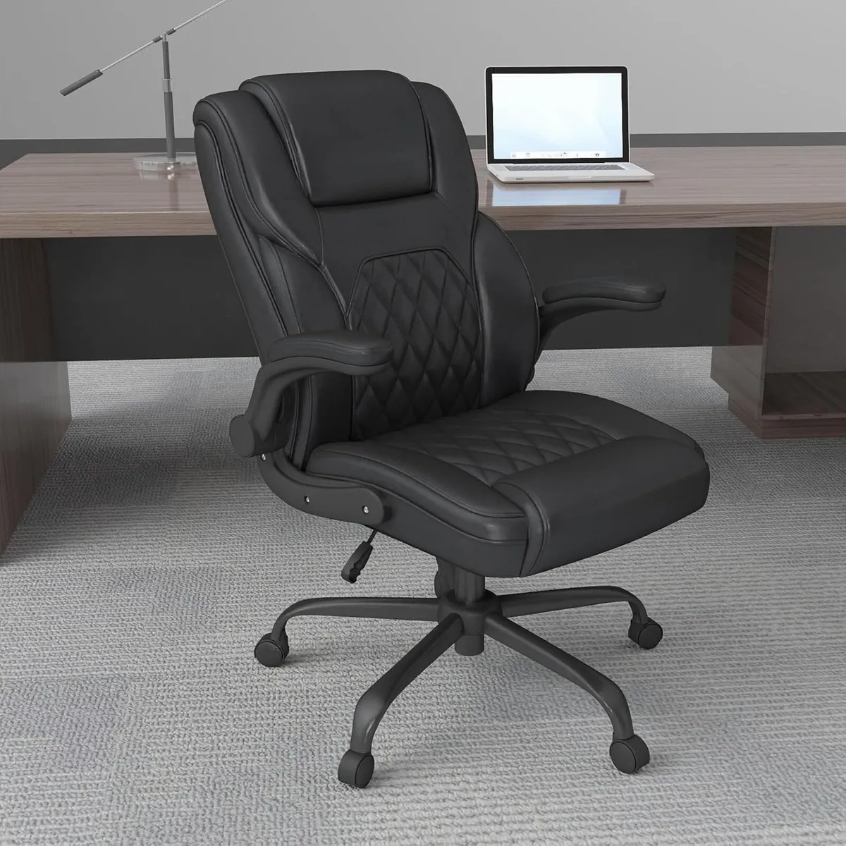 Executive Office Chair Ergonomic Leather Desk - Image 2