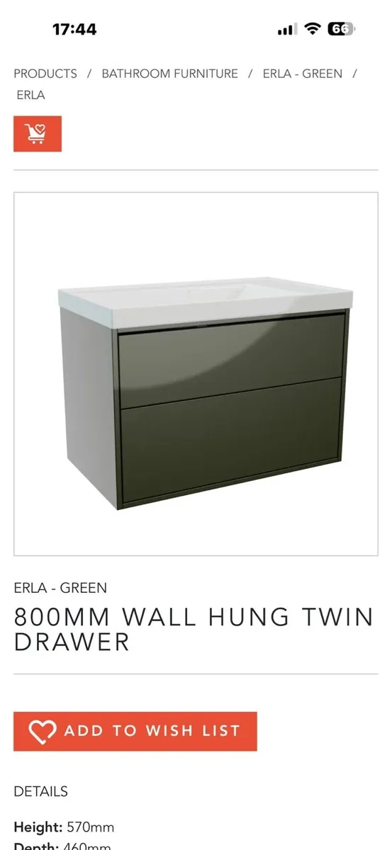 Wall mounted sink Unit - Image 4