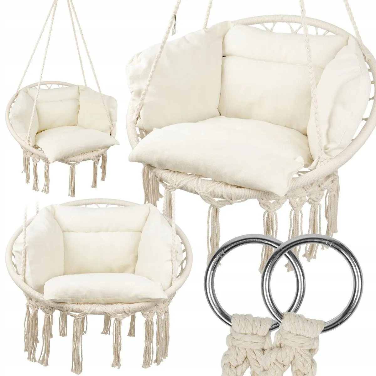 Hanging Swing Chair Stork's Nest for Home Garden - Image 2