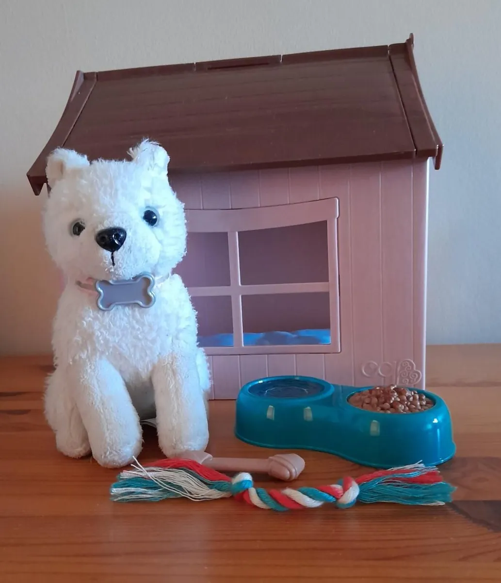 Our Generation puppy, dog house and accessories - Image 1
