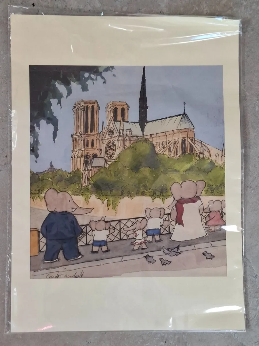 Babar the Elephant Vintage Nursery Print - Paris - Image 3