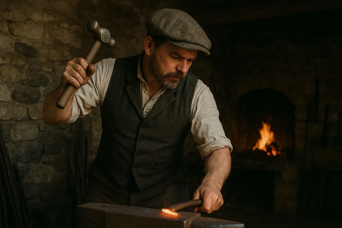 antique blacksmith hammer pein tools vintage cave - Image 1