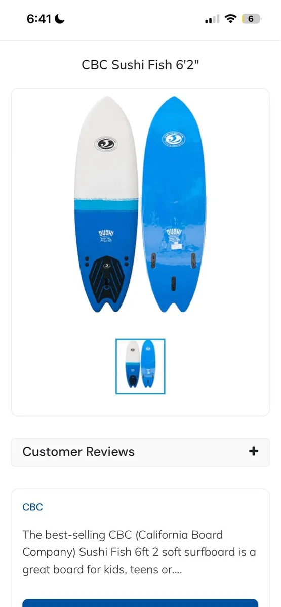 Sushi fish 6”2 surfboard - Image 3