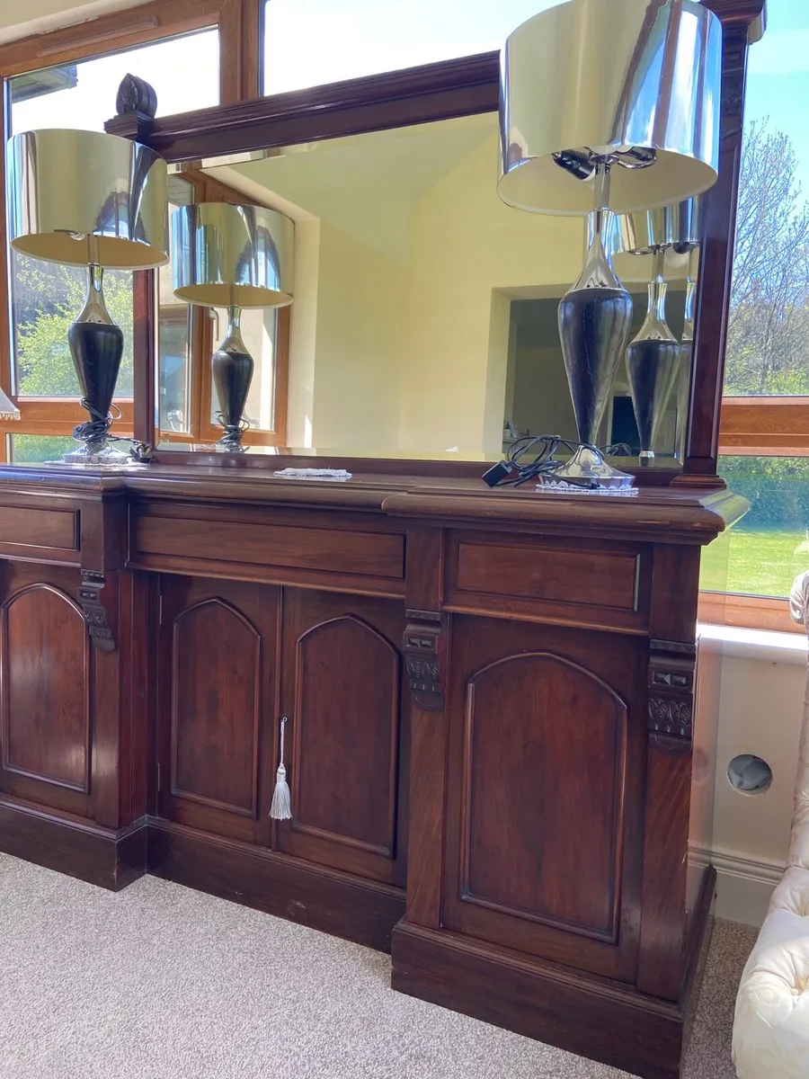 Victorian mirror back buffet sideboard - Image 3