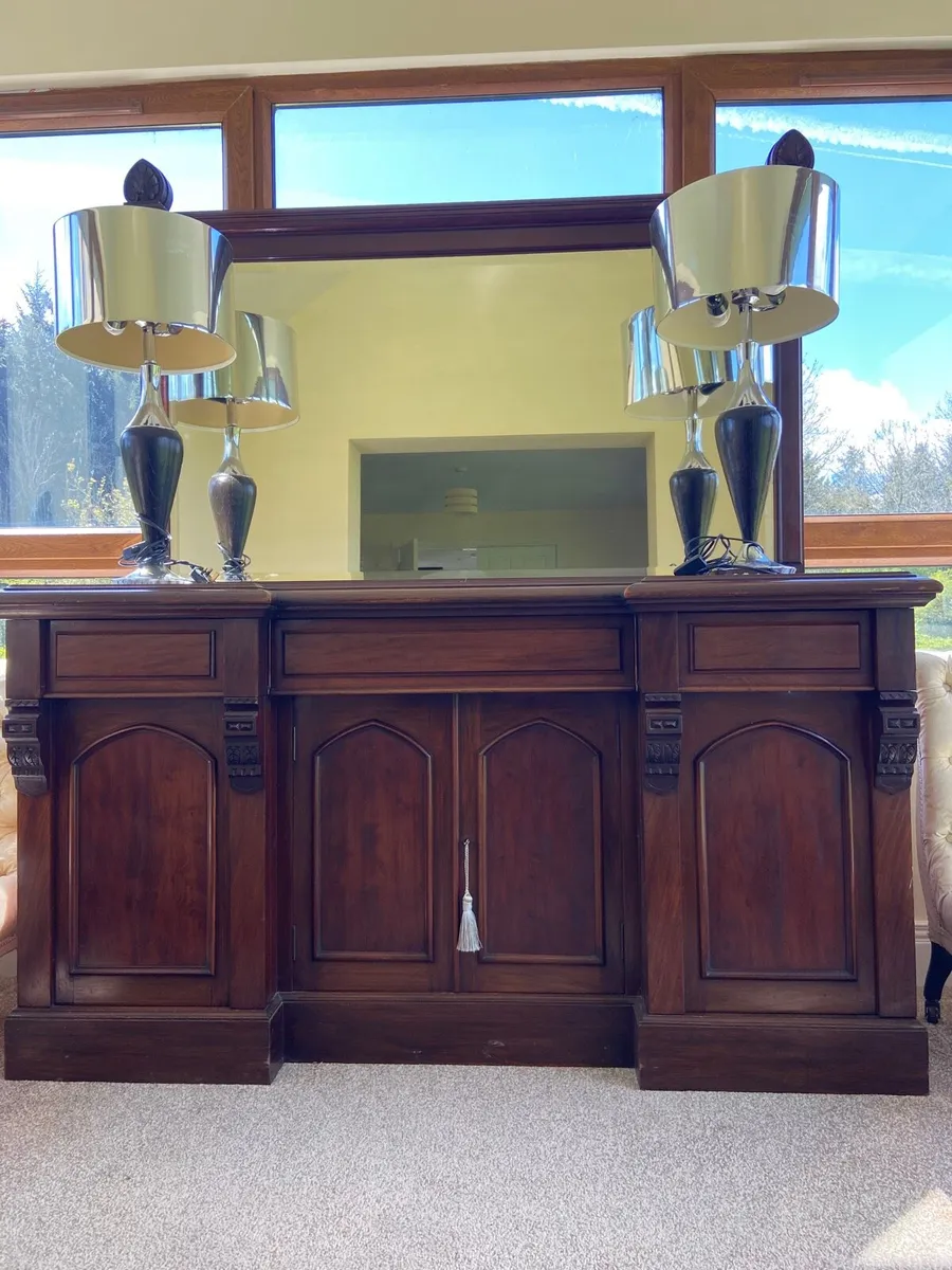 Victorian mirror back buffet sideboard - Image 2