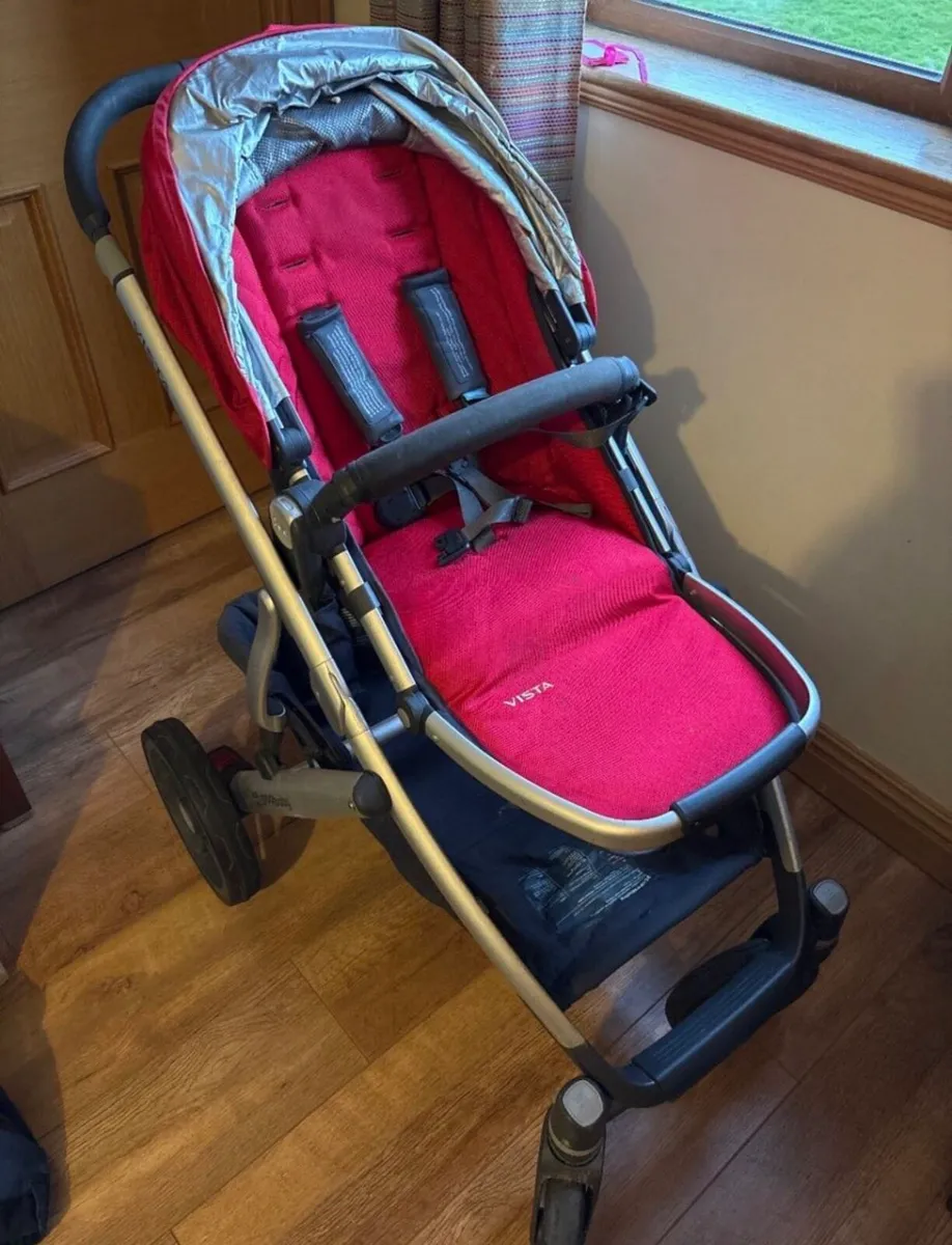 Red uppababy pram - Image 1