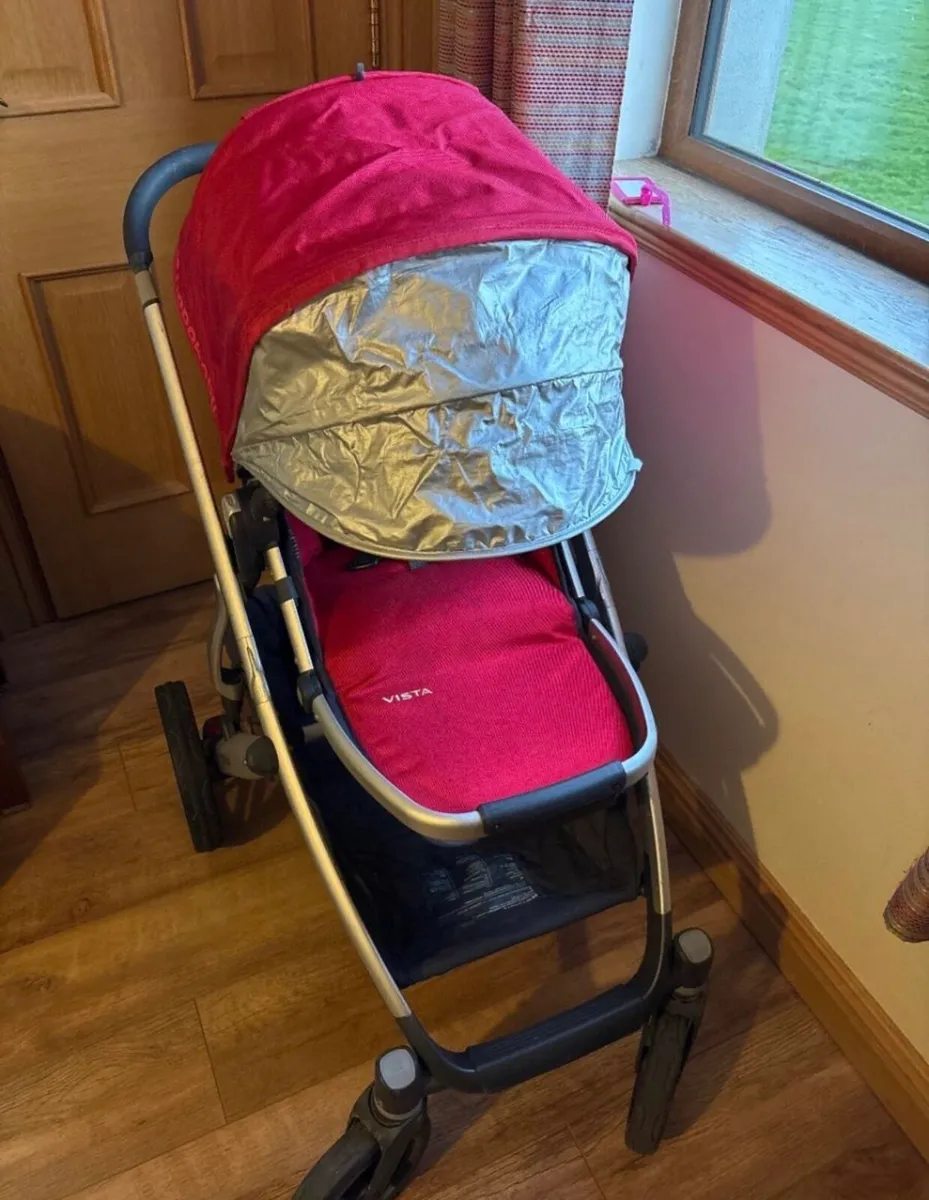 Red uppababy pram - Image 4